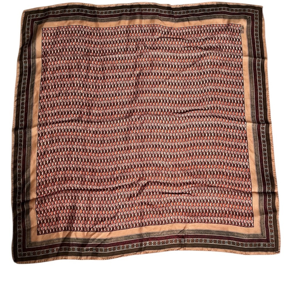 Geometric Patterned Scarf in Warm Tones
